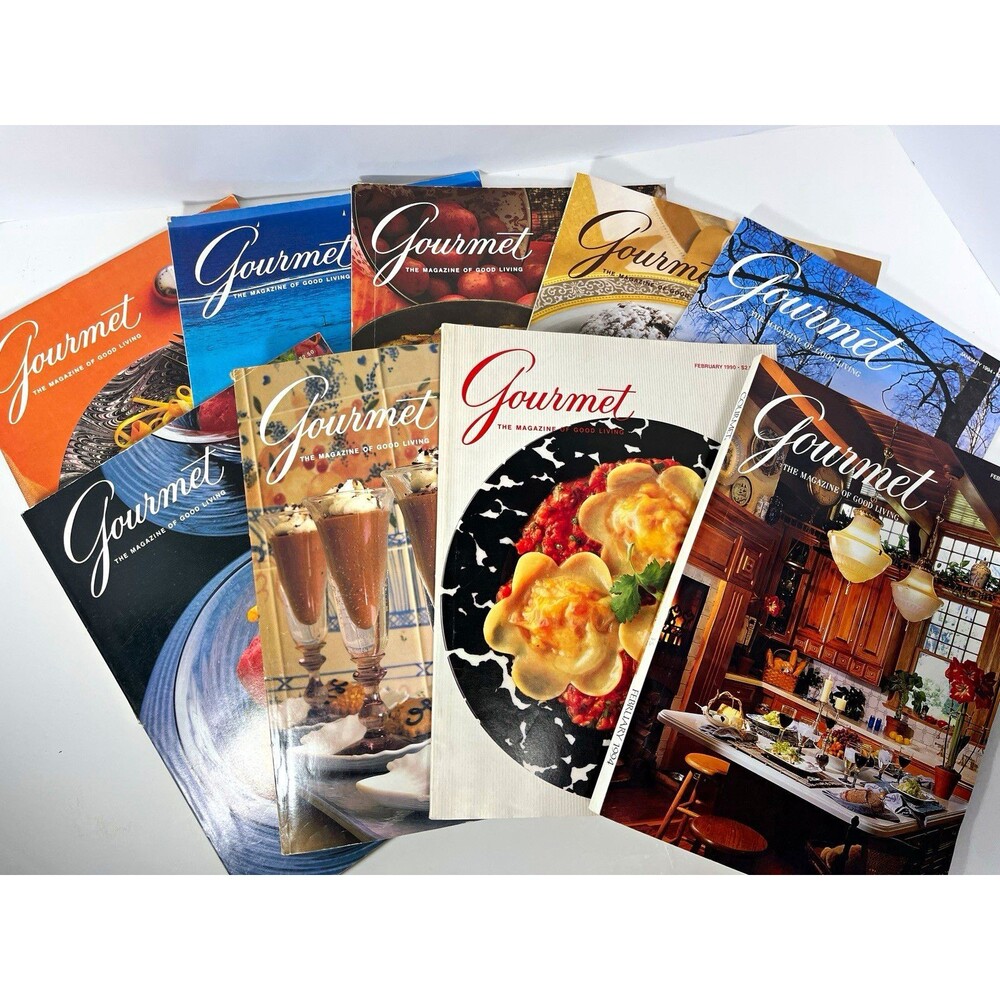 Gourmet Magazine Jan Feb 1988-1994 Lot 9 Issues Vintage Cooking Recipes